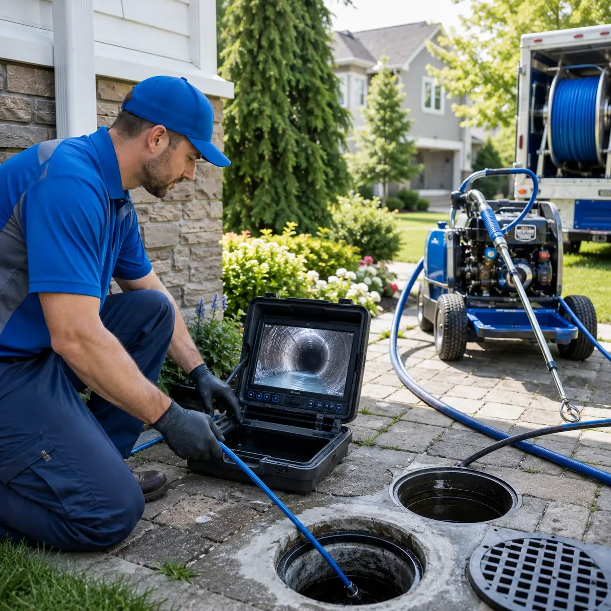 Outdoor drain cleaning professionals serving Huddy, KY